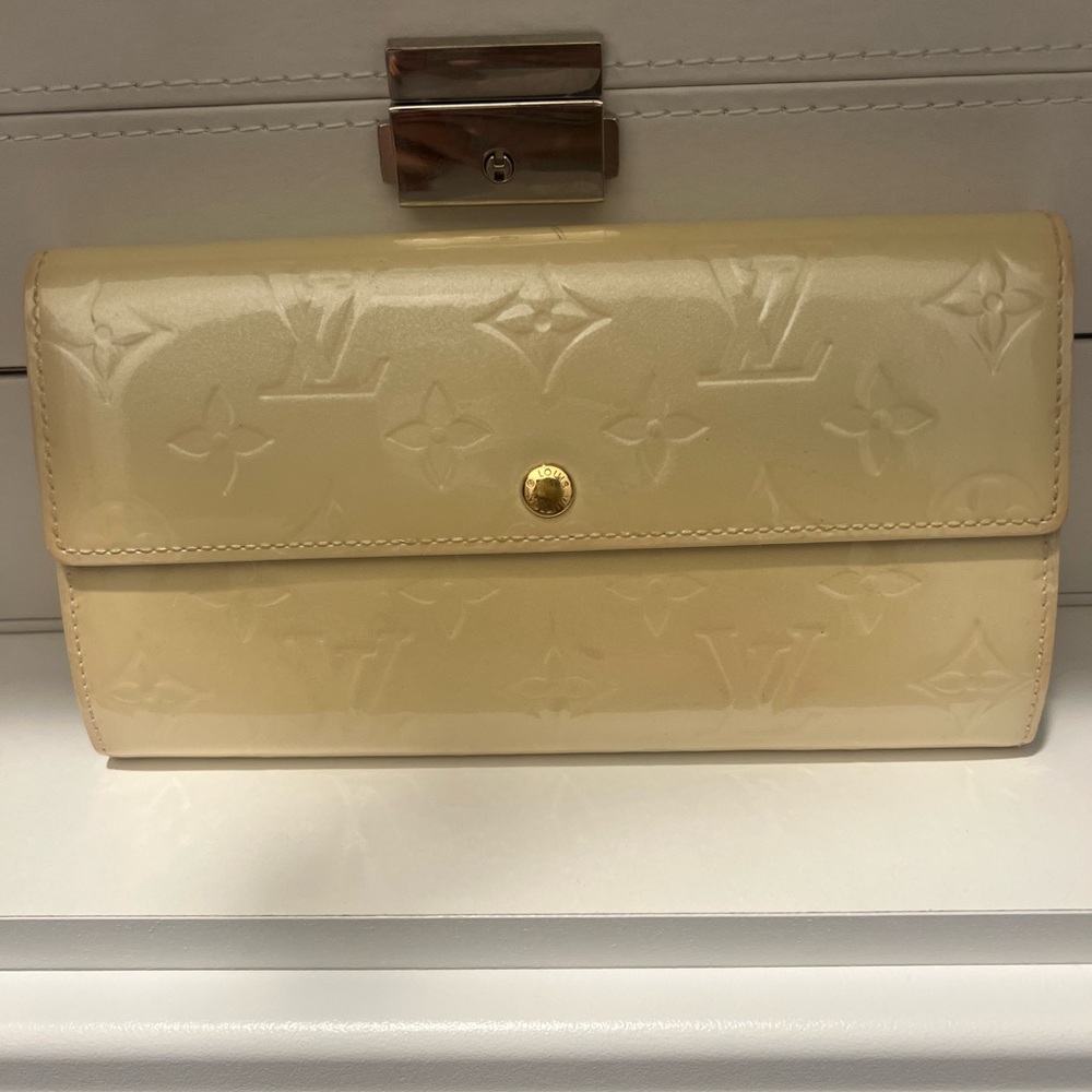 Louis Vuitton Beige Embossed Wallet